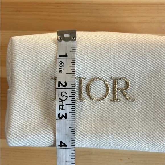 Dior Cream and Gold Embroidered Pouch - Picture 5 of 6